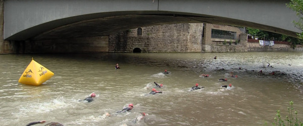 Schwimmen unter der Neckarbrücke (Quelle: RIK)