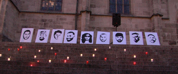Mahnwache für die Opfer des Attentats in Hanau (Quelle: RIK)